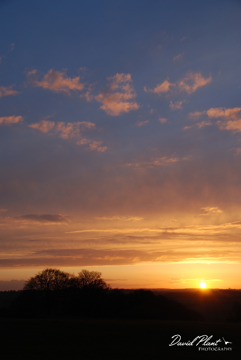 David Plant Photography - Wildlife Photographer - Sunset - F.JPG - Sunset in blue sky - Gloucestershire