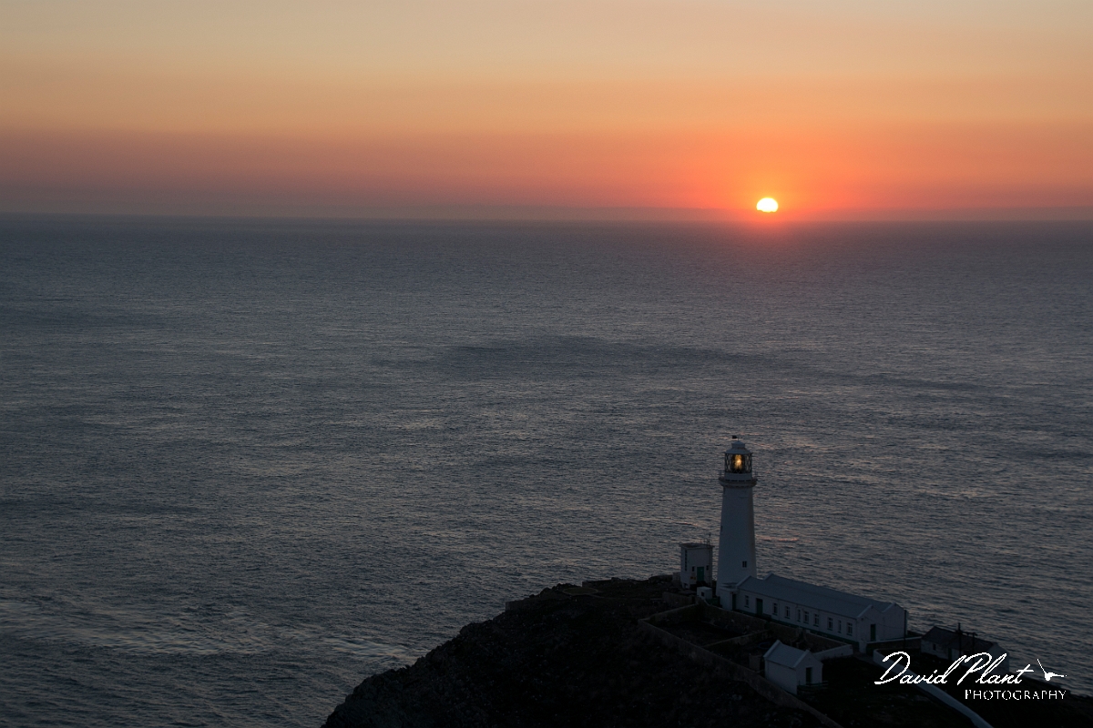 David Plant Photography - Wildlife Photography - Sunset - Z.jpg - Sunset over South Stack lighthouse - Anglesey
